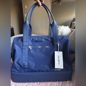Samsonite Drop-Bottom Weekender Duffel Navy